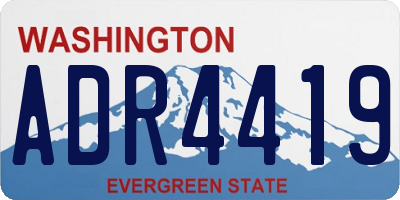 WA license plate ADR4419