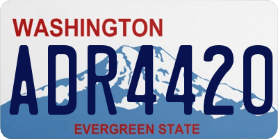WA license plate ADR4420