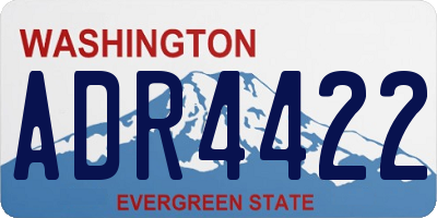 WA license plate ADR4422