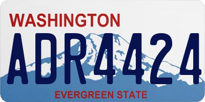 WA license plate ADR4424