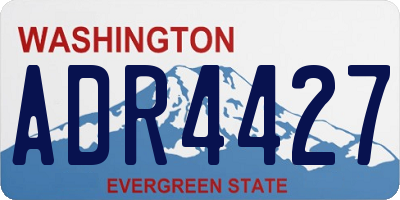 WA license plate ADR4427