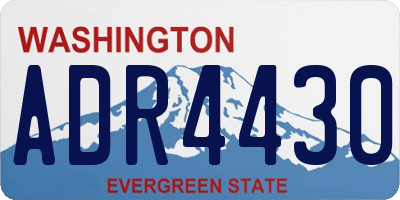 WA license plate ADR4430
