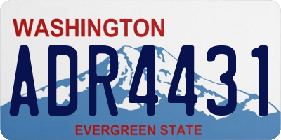 WA license plate ADR4431