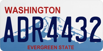 WA license plate ADR4432