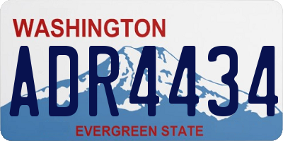 WA license plate ADR4434