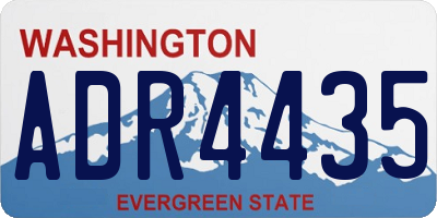 WA license plate ADR4435