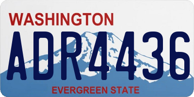 WA license plate ADR4436