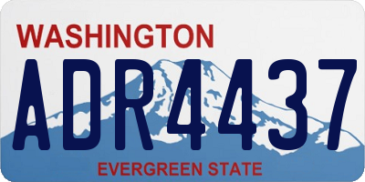 WA license plate ADR4437