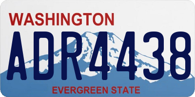 WA license plate ADR4438