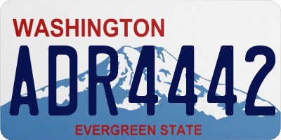 WA license plate ADR4442