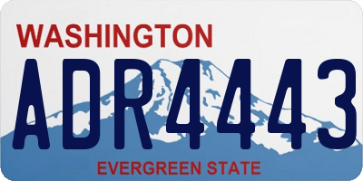 WA license plate ADR4443