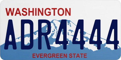 WA license plate ADR4444