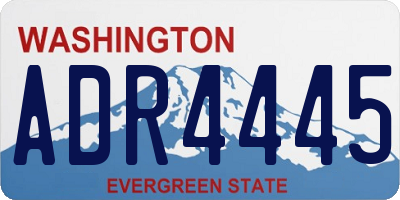 WA license plate ADR4445