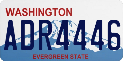 WA license plate ADR4446