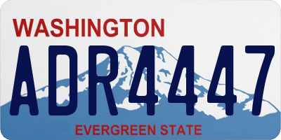 WA license plate ADR4447