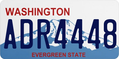 WA license plate ADR4448