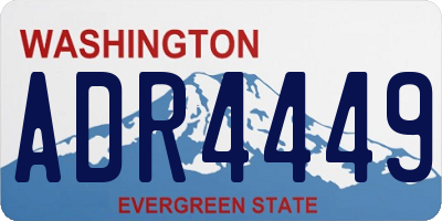 WA license plate ADR4449