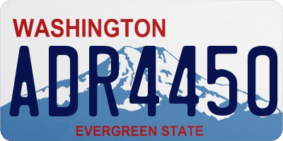 WA license plate ADR4450