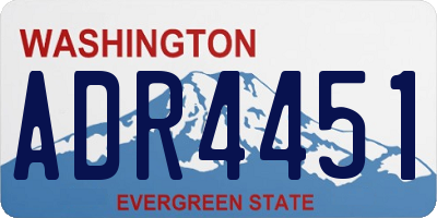 WA license plate ADR4451