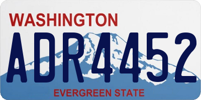 WA license plate ADR4452