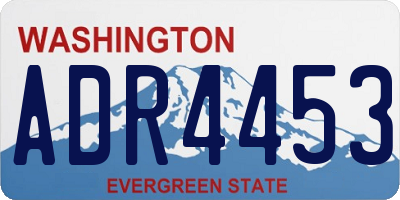 WA license plate ADR4453