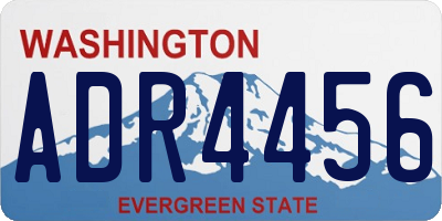 WA license plate ADR4456