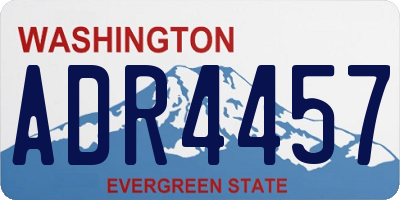 WA license plate ADR4457
