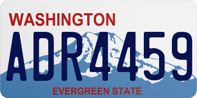 WA license plate ADR4459