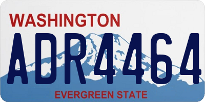 WA license plate ADR4464