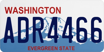 WA license plate ADR4466