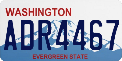 WA license plate ADR4467