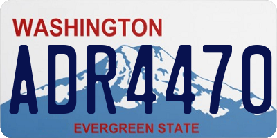 WA license plate ADR4470
