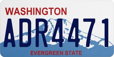 WA license plate ADR4471