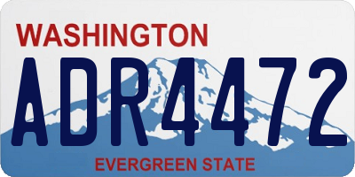 WA license plate ADR4472