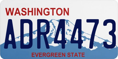 WA license plate ADR4473
