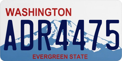 WA license plate ADR4475