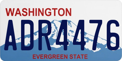 WA license plate ADR4476