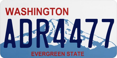 WA license plate ADR4477