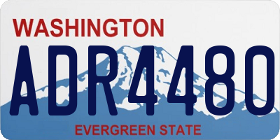 WA license plate ADR4480