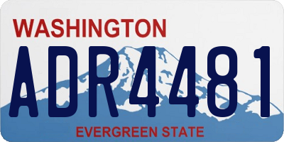 WA license plate ADR4481