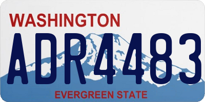 WA license plate ADR4483