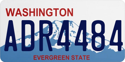 WA license plate ADR4484