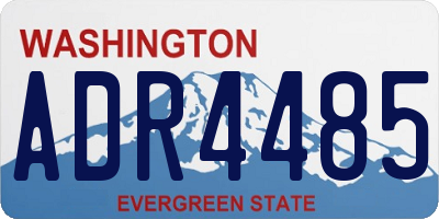 WA license plate ADR4485