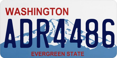 WA license plate ADR4486