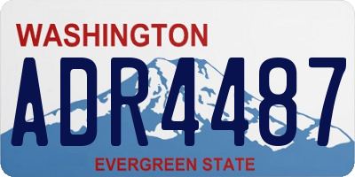 WA license plate ADR4487