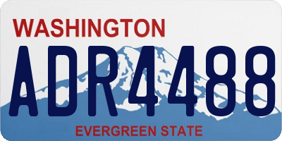 WA license plate ADR4488