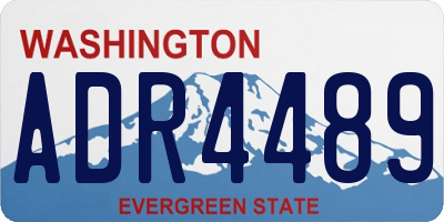 WA license plate ADR4489