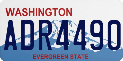 WA license plate ADR4490