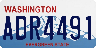 WA license plate ADR4491