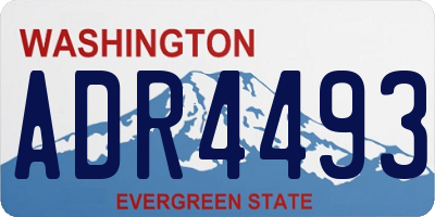 WA license plate ADR4493